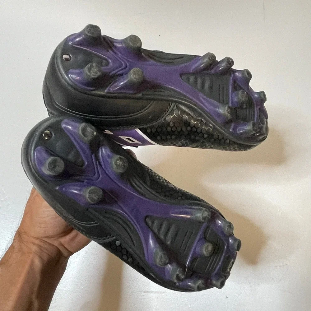 Lotto Storm Girls Size 13 Soccer Cleats Black Purple Football Shoes - Picture 6 of 7